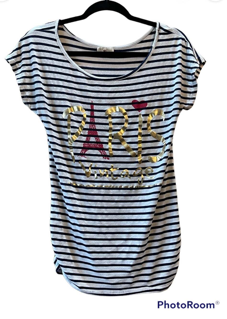 Paris Vintage By Free Kisses Ladies Shirt Top Size Xl